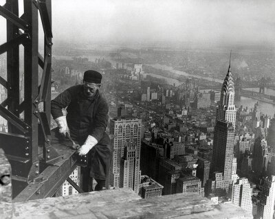 Черно-белые фотообои Панорама Нью-Йорка